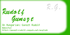 rudolf gunszt business card